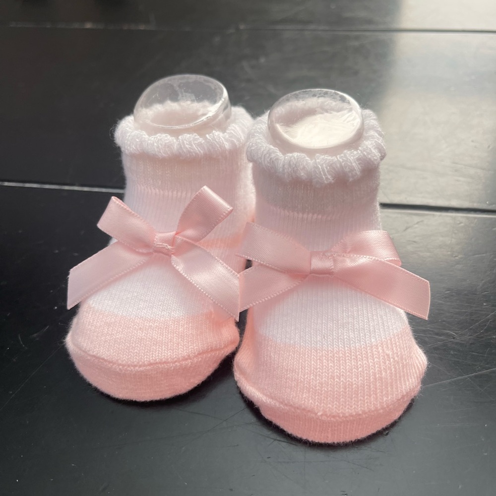 Pink baby socks